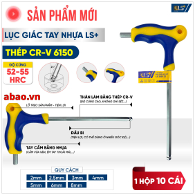 Lục giác chữ T tay nhựa 5mm 6mm LS+
