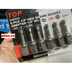   Đầu chuyển lục giác Top 6mm sang đầu gắn típ 1/2"