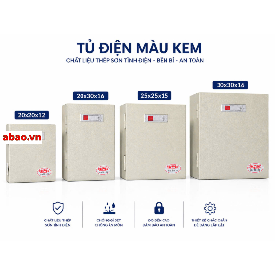 Tủ điện màu kem