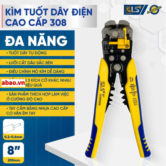 Kìm tuốt dây điện cao cấp 308 LS+