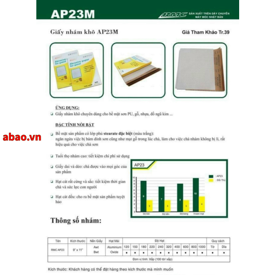 Nhám giấy khô AP23M