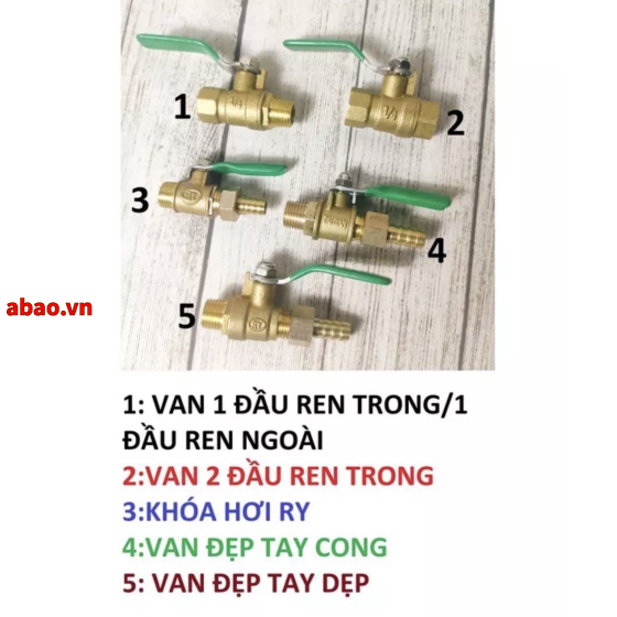 Van hơi Khóa hơi ren 13mm