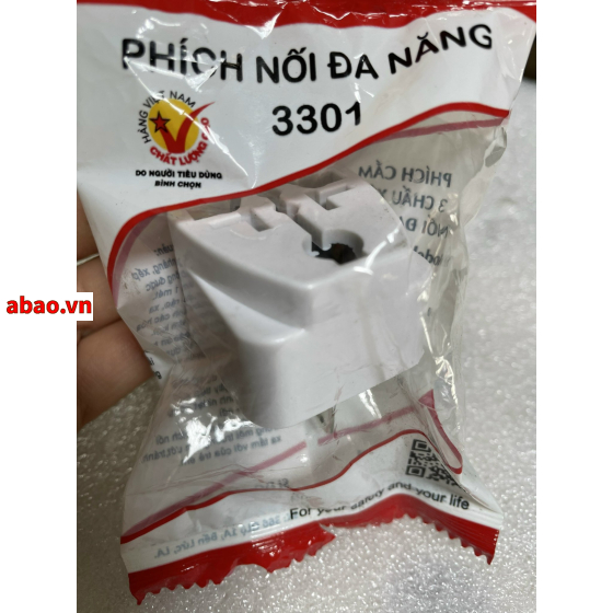 Phích 3 châú xéo nối đa năng 3301
